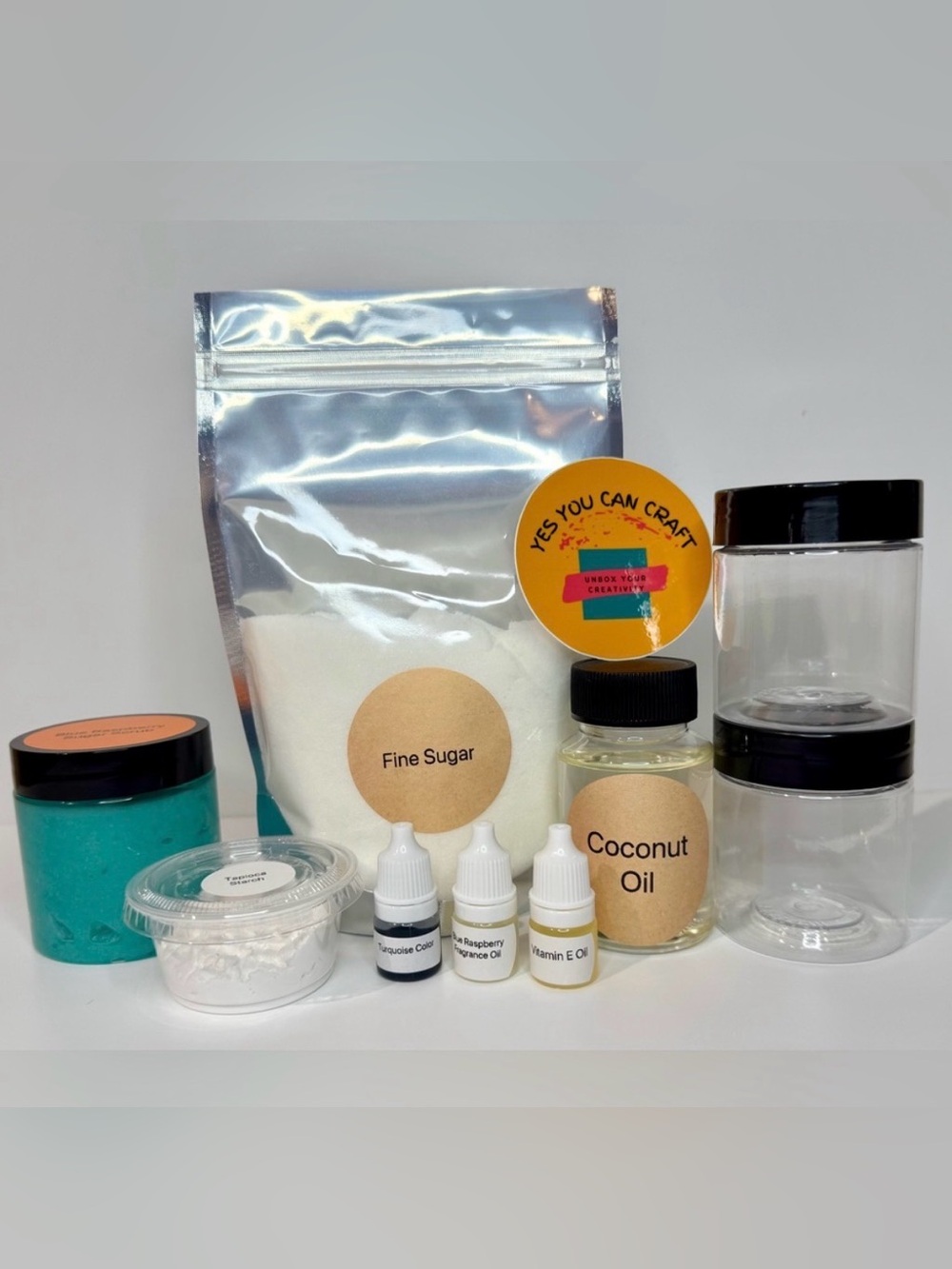 DIY Sugar Scrub Making Kit- Blue Raspberry